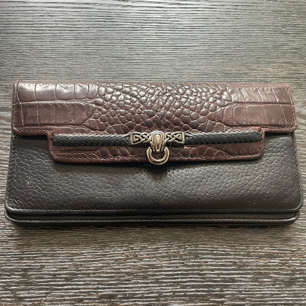 Brighton Leather Crocodile Embossed Wallet.